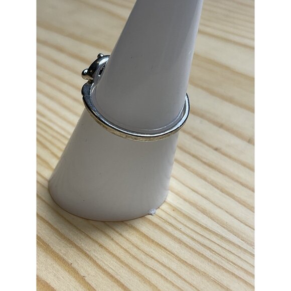 Silver Ring With Delicate Blue Gemstone - Picture 3 of 4